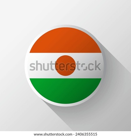 Creative Niger Flag Circle Badge