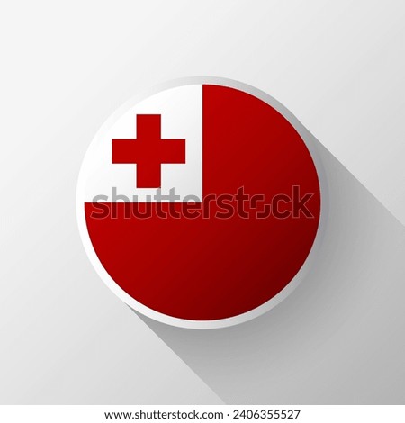 Creative Tonga Flag Circle Badge