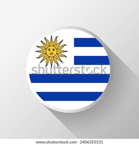 Creative Uruguay Flag Circle Badge