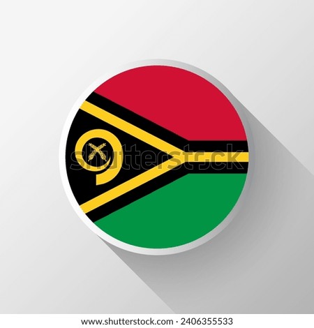 Creative Vanuatu Flag Circle Badge