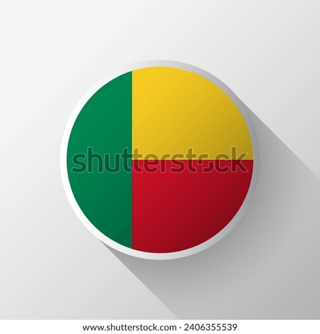 Creative Benin Flag Circle Badge