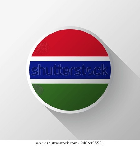 Creative Gambia Flag Circle Badge