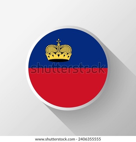Creative Liechtenstein Flag Circle Badge