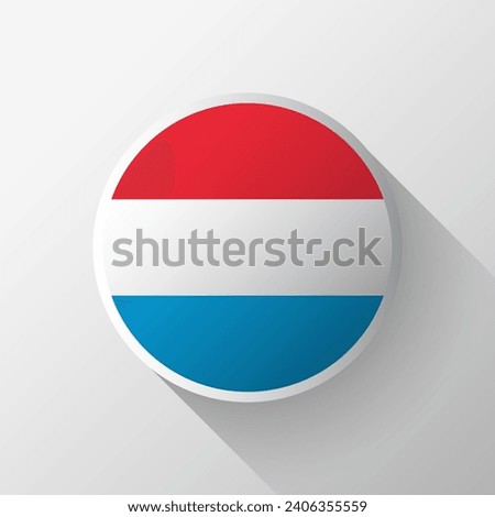 Creative Luxembourg Flag Circle Badge