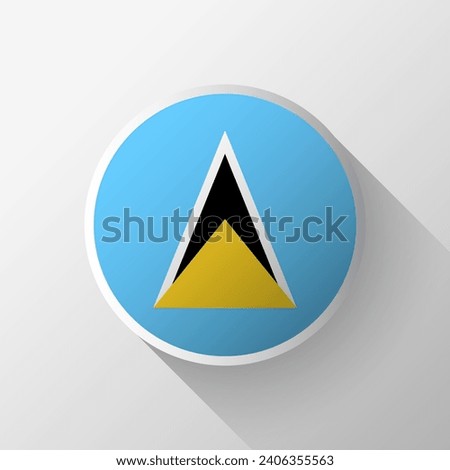 Creative Saint Lucia Flag Circle Badge