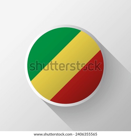 Creative Republic of the Congo Flag Circle Badge