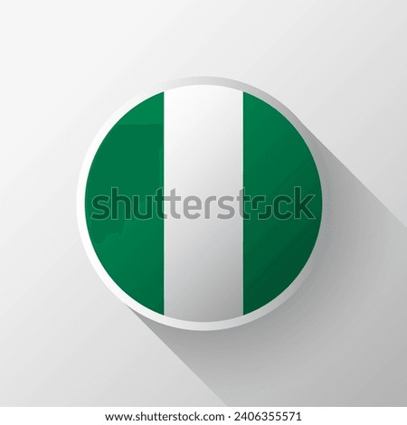 Creative Nigeria Flag Circle Badge