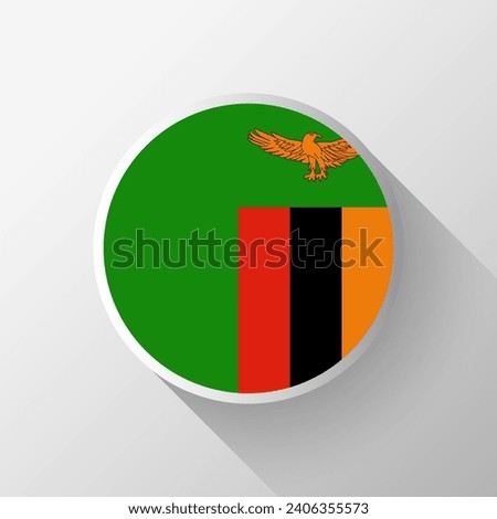 Creative Zambia Flag Circle Badge