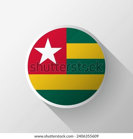 Creative Togo Flag Circle Badge