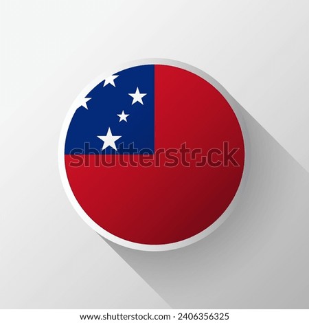 Creative Samoa Flag Circle Badge