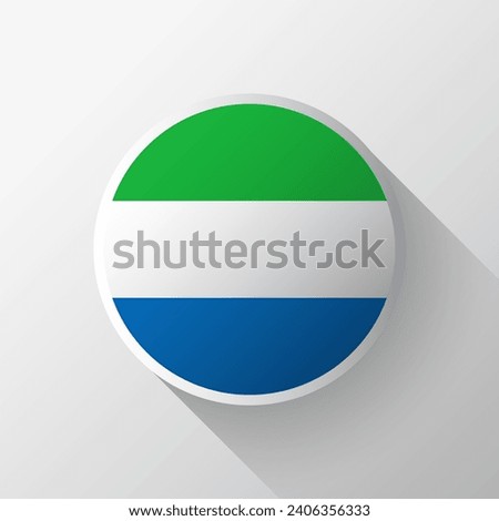 Creative Sierra Leone Flag Circle Badge
