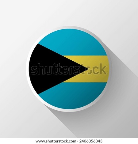 Creative Bahamas Flag Circle Badge