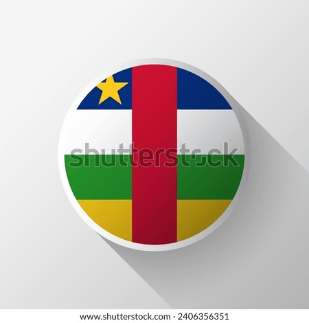 Creative Central African Republic Flag Circle Badge