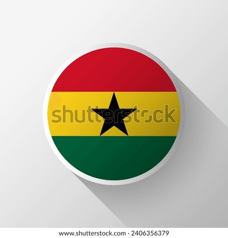Creative Ghana Flag Circle Badge