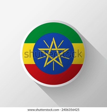 Creative Ethiopia Flag Circle Badge
