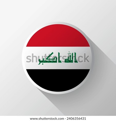 Creative Iraq Flag Circle Badge