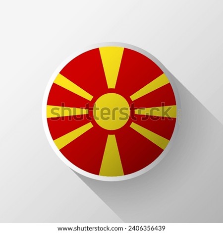 Creative Macedonia Flag Circle Badge