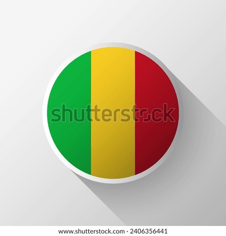 Creative Mali Flag Circle Badge