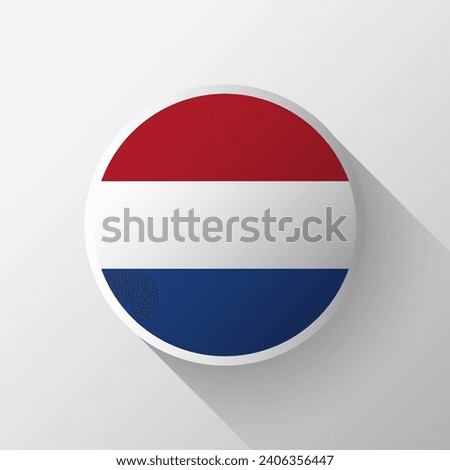 Creative Netherlands Flag Circle Badge