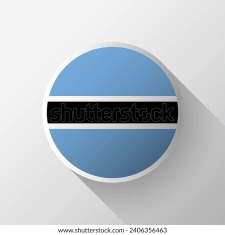 Creative Botswana Flag Circle Badge