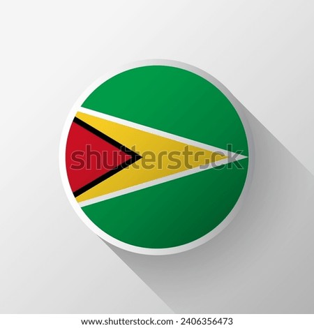Creative Guyana Flag Circle Badge