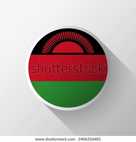 Creative Malawi Flag Circle Badge