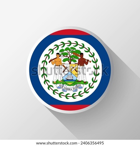 Creative Belize Flag Circle Badge