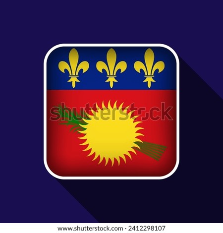 Flat Guadeloupe Flag Background Vector Illustration