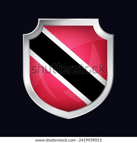 Trinidad and Tobago Silver Shield Flag Icon
