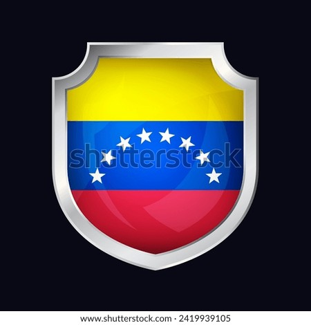 Venezuela Silver Shield Flag Icon