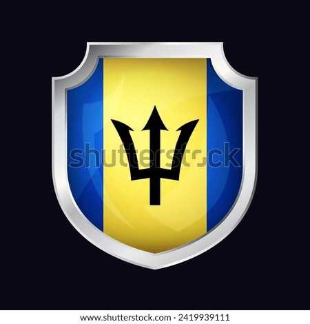 Barbados Silver Shield Flag Icon