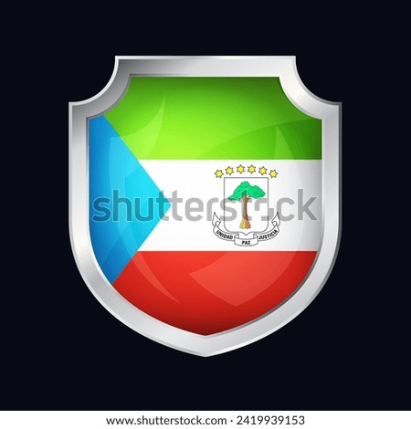 Equatorial Guinea Silver Shield Flag Icon
