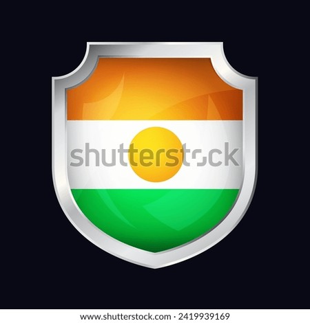 Niger Silver Shield Flag Icon