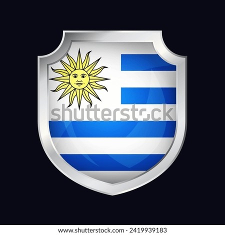 Uruguay Silver Shield Flag Icon