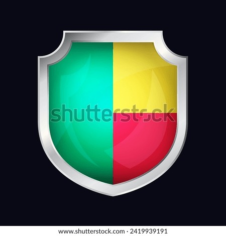 Benin Silver Shield Flag Icon