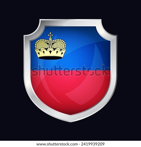 Liechtenstein Silver Shield Flag Icon
