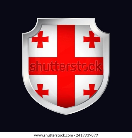 Georgia Silver Shield Flag Icon