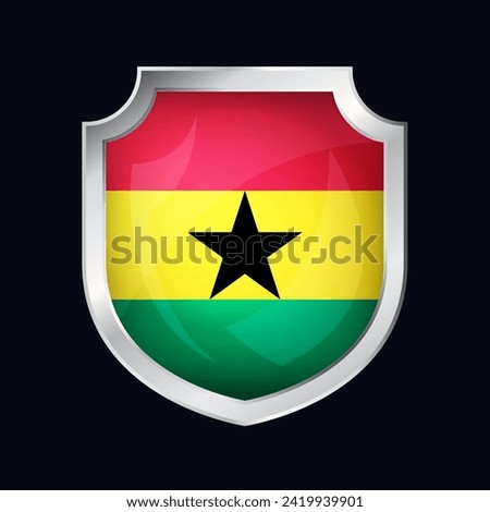 Ghana Silver Shield Flag Icon