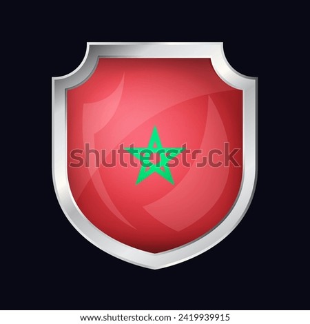 Morocco Silver Shield Flag Icon