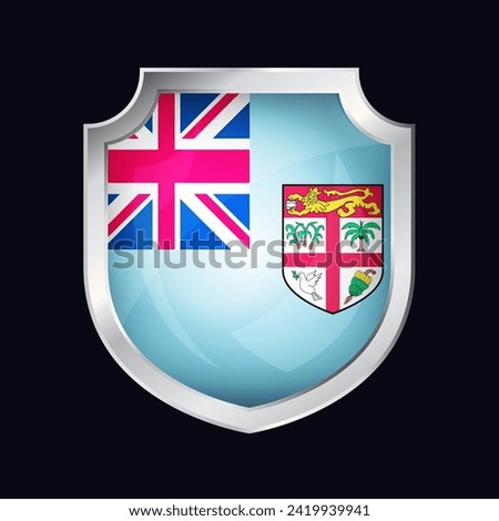 Fiji Silver Shield Flag Icon