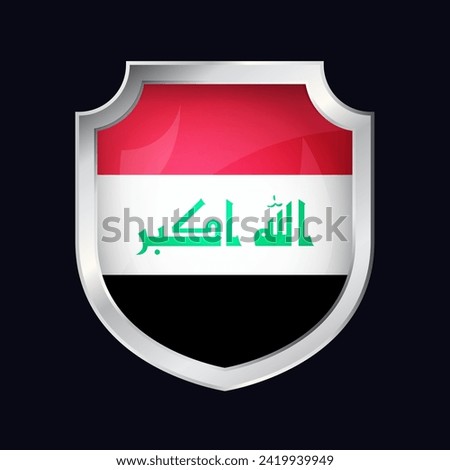 Iraq Silver Shield Flag Icon