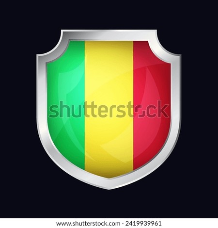 Mali Silver Shield Flag Icon