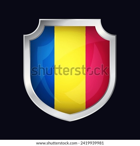 Chad Silver Shield Flag Icon