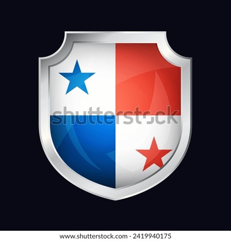 Panama Silver Shield Flag Icon