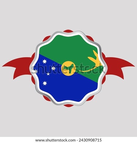 Creative Christmas Island Flag Sticker Emblem