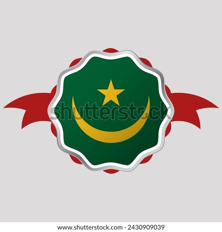 Creative Mauritania Flag Sticker Emblem