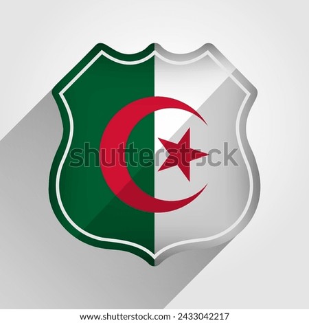 Algeria Flag Road Sign Illustration