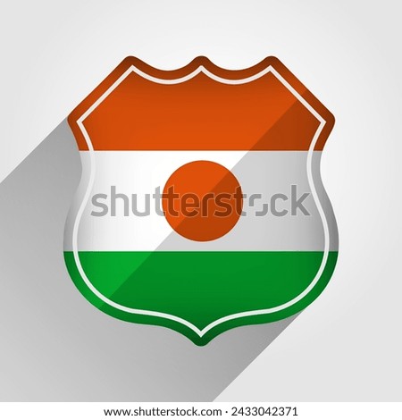 Niger Flag Road Sign Illustration