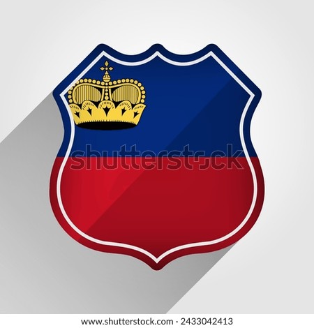 Liechtenstein Flag Road Sign Illustration