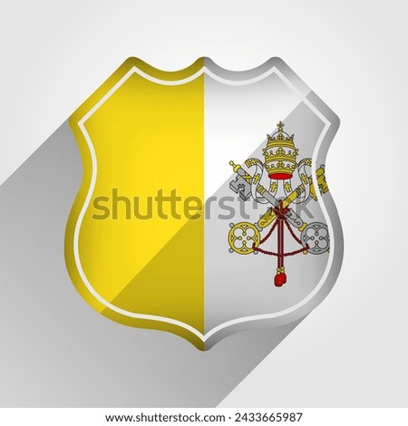 Vatican Flag Road Sign Illustration